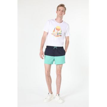 Pantaloni scurti slim fit cu snur si buzunare