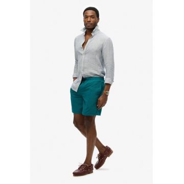 Pantaloni scurti uni de baie cu cordon in talie