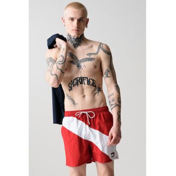 Pantaloni sucrti de baie cu buzunare si snur