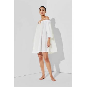 Rochie de plaja din bumbac cu decupaje pe umeri