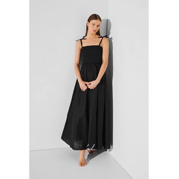Rochie de plaja din bumbac cu maneci lungi