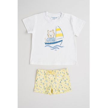Set de tricou cu si pantaloni scurti de baie cu imprimeu - 2 piese