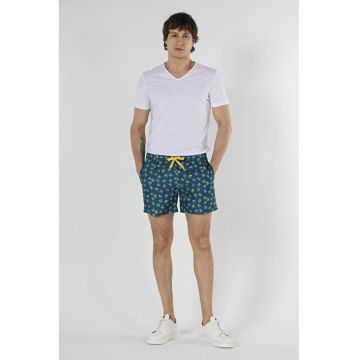 Short De Plaja De Barbati Albastru Marin Slim Fit crabs