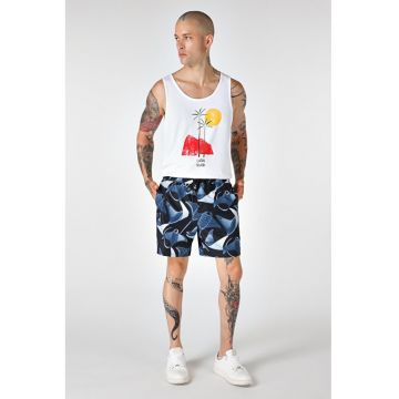Short De Plaja De Barbati Negru Regular Fit