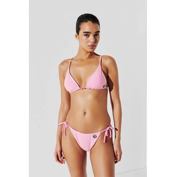 Sutien de baie cu cupe triunghiulare si model