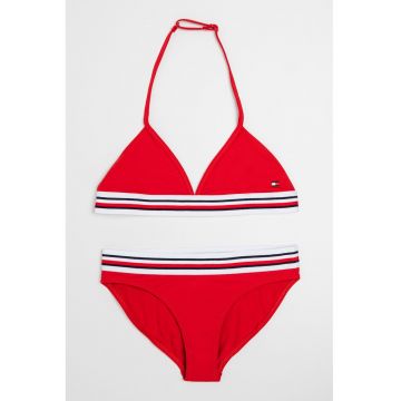 Costum de baie cu doua piese si logo discret
