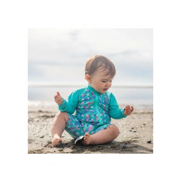 Costum de baie cu protectie solara UPF 50+ -  - Swimster Paradise - Turcoaz - pentru fetite sau baietei