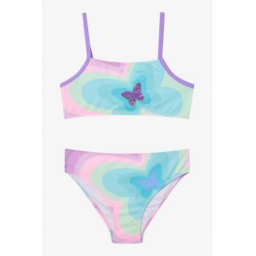 Costum de baie din doua piese cu detaliu stralucitor