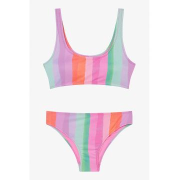Costum de baie in dungi - din doua piese