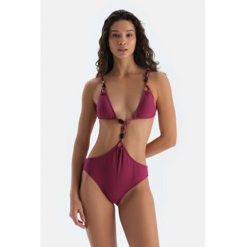 Costum de baie intreg cu aplicatii cu pietre