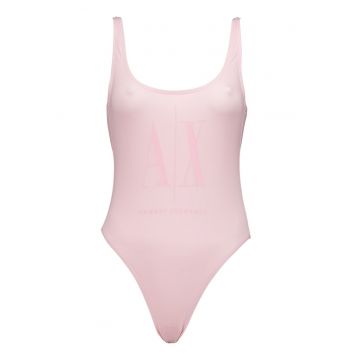 Costum de baie intreg cu imprimeu logo