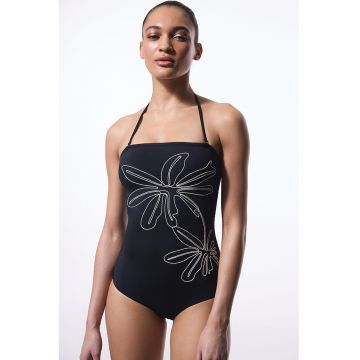 Costum de baie intreg cu model floral