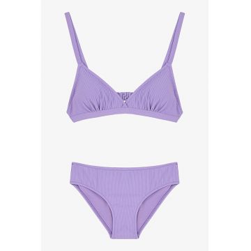 Costum de baie striat in doua piese