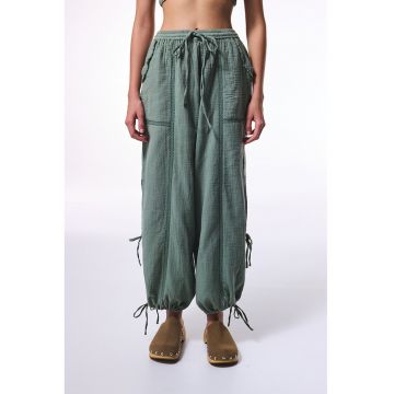 Pantaloni baggy din bumbac - pentru plaja
