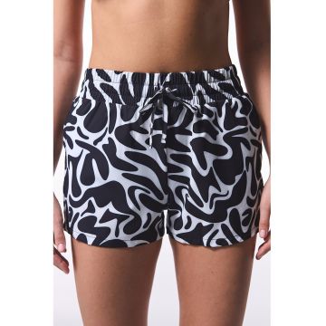 Pantaloni scurti cu imprimeu abstract - de plaja