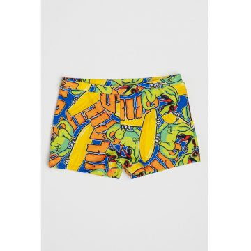 Pantaloni scurti cu imprimeu si talie elastica