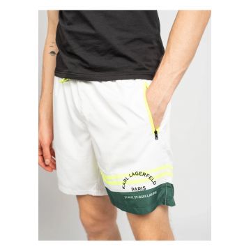 Pantaloni scurti de baie cu slip interior de plasa -