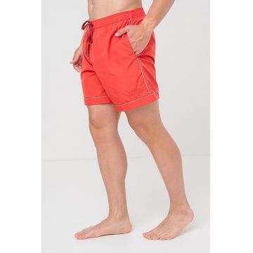 Pantaloni scurti de baie cu snur de ajustare si buzunare laterale