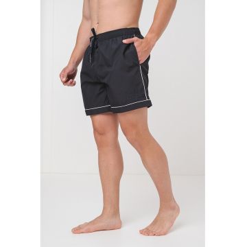 Pantaloni scurti de baie cu snur de ajustare si buzunare laterale