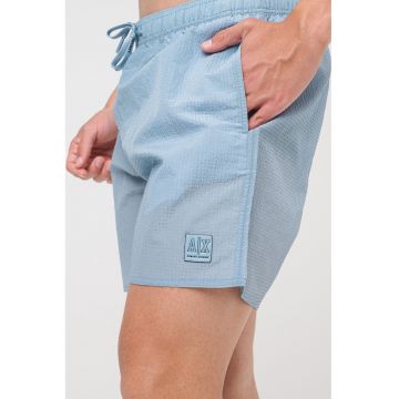 Pantaloni scurti de baie cu snur de ajustare si buzunare laterale
