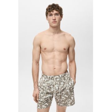 Pantaloni scurti de baie cu snur de ajustare si model