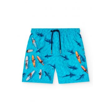 Pantaloni scurti de baie cu snur in talie