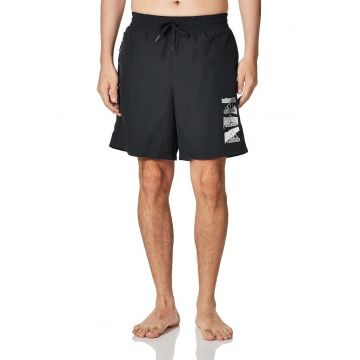 Pantaloni scurti sport barbati  negru - 100% poliester reciclat - cu buzunare cu fermoar - set de antrenament -