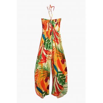 Salopeta cu imprimeu tropical - pentru plaja