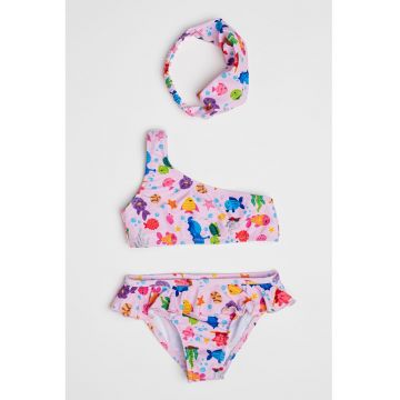 Set de costum de baie in doua piese si bandana - 3 piese