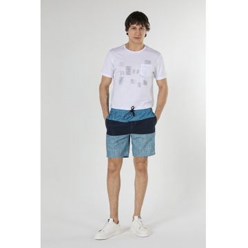 Short de plaja pentru barbati - albastru - slim fit
