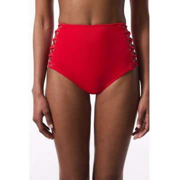 Slip de baie cu decupaje si talie inalta