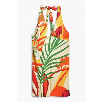 Top de plaja cu decolteu halter