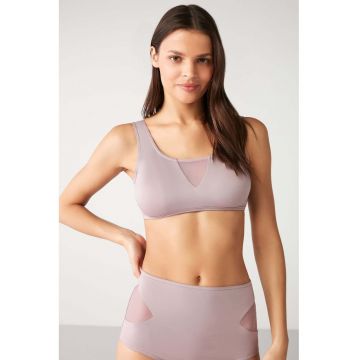 Costum de baie cu segmente semitransparente