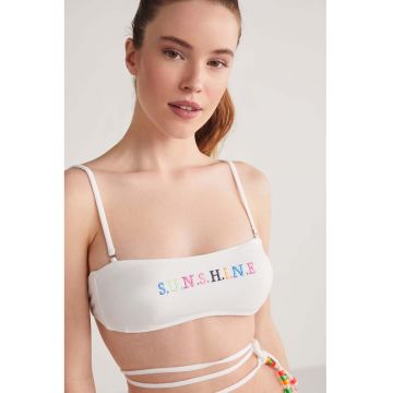 Costum de baie din doua piese cu broderie Sunshine