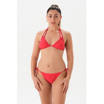 Costum de baie din doua piese cu model texturat