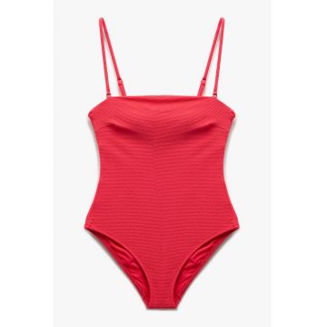 Costum de baie intreg cu aspect texturat
