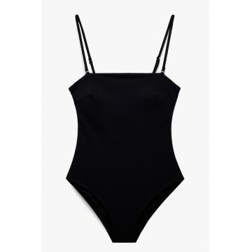 Costum de baie intreg cu aspect texturat