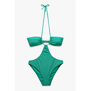 Costum de baie intreg cu decolteu halter