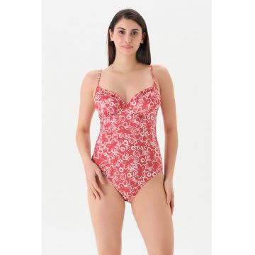 Costum de baie intreg cu imprimeu floral