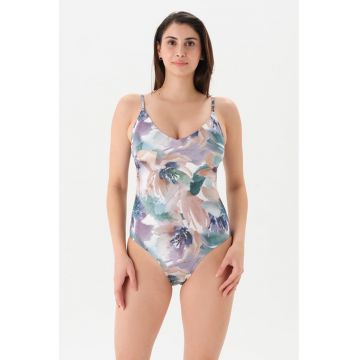 Costum de baie intreg cu imprimeu floral