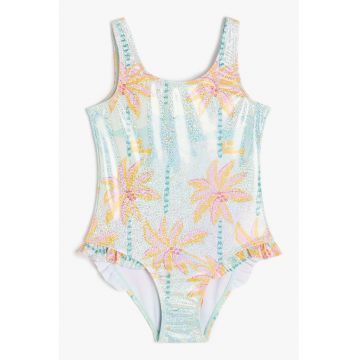 Costum de baie intreg cu imprimeu tropical