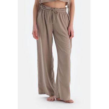 Pantaloni de plaja cu talie inalta