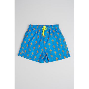 Pantaloni scurti cu model si snur in talie