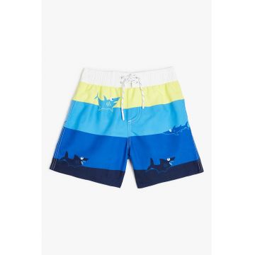 Pantaloni scurti de baie colorblock