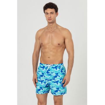 Pantaloni scurti de baie cu buzunare si snur