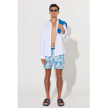 Pantaloni scurti de baie cu imprimeu tropical