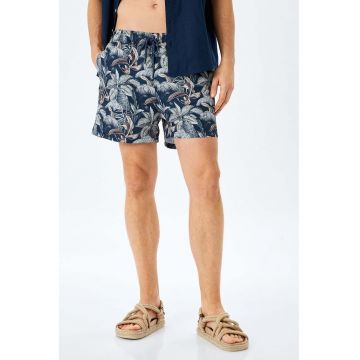 Pantaloni scurti de baie cu imprimeu tropical