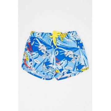 Pantaloni scurti de baie cu model Sonic