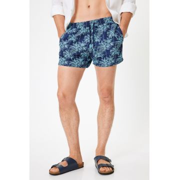 Pantaloni scurti de baie cu model tropical