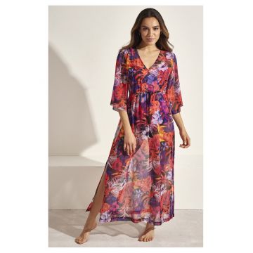 Rochie lunga si transparenta de plaja